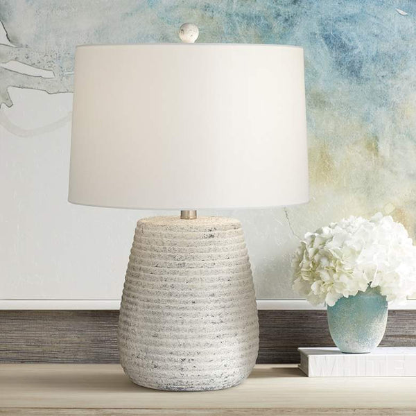 Sandstone Rock Finish Modern Ceramic Table Lamp