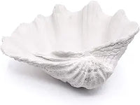 Aliwiner Large Seashell Bowl Resin White