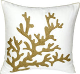Decopow Decorative Embroidered Coral Throw Pillow