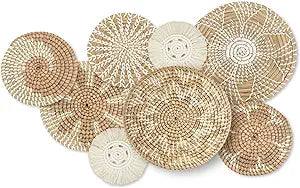 Seagrass Wall Basket Decor Set of 8