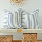 JOJUSIS Blue Patchwork Farmhouse Decorative Pillow 20x20
