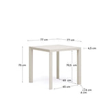 Outdoor Table Culip Aluminium With White Finish 77 x 77 cm