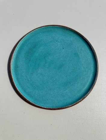 10" Aruba Blue Matte Big Flat Plates