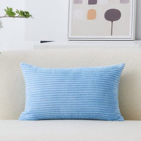 Decorative Throw Pillow Corduroy Soft Solid
