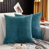 Decorative Throw Pillow Corduroy Soft Solid