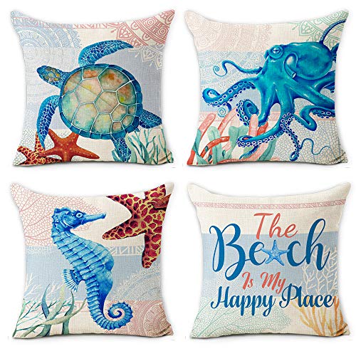 Hexagram Ocean Theme Summer Pillow Covers 18 x 18