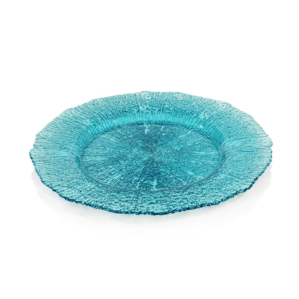 Kauai Aqua Blue Glass Charger Plate