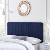 Milenna Channel Tufted Upholstered Fabric Headboard