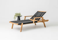 Reda Sunlounger With Cream Rope And Teak