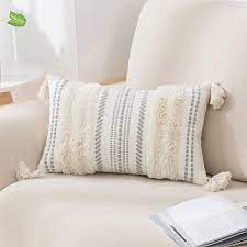 Decorative Boho Lumbar Throw Pillow 12x20 Inches
