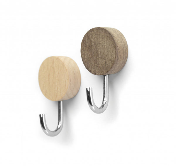 Wood Hook Magnets Set Of 2