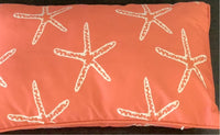 Tan Starfish Pillow 12X20 Inch Coastal Beachy Nautical