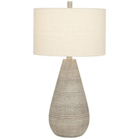 Julio Natural Gray Modern Ceramic Vase Table Lamp